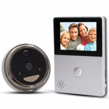Sonnette vidéo à anneau Wifi de couleur blanche et noire avec caméras et moniteur à écran HD de 2,8 pouces